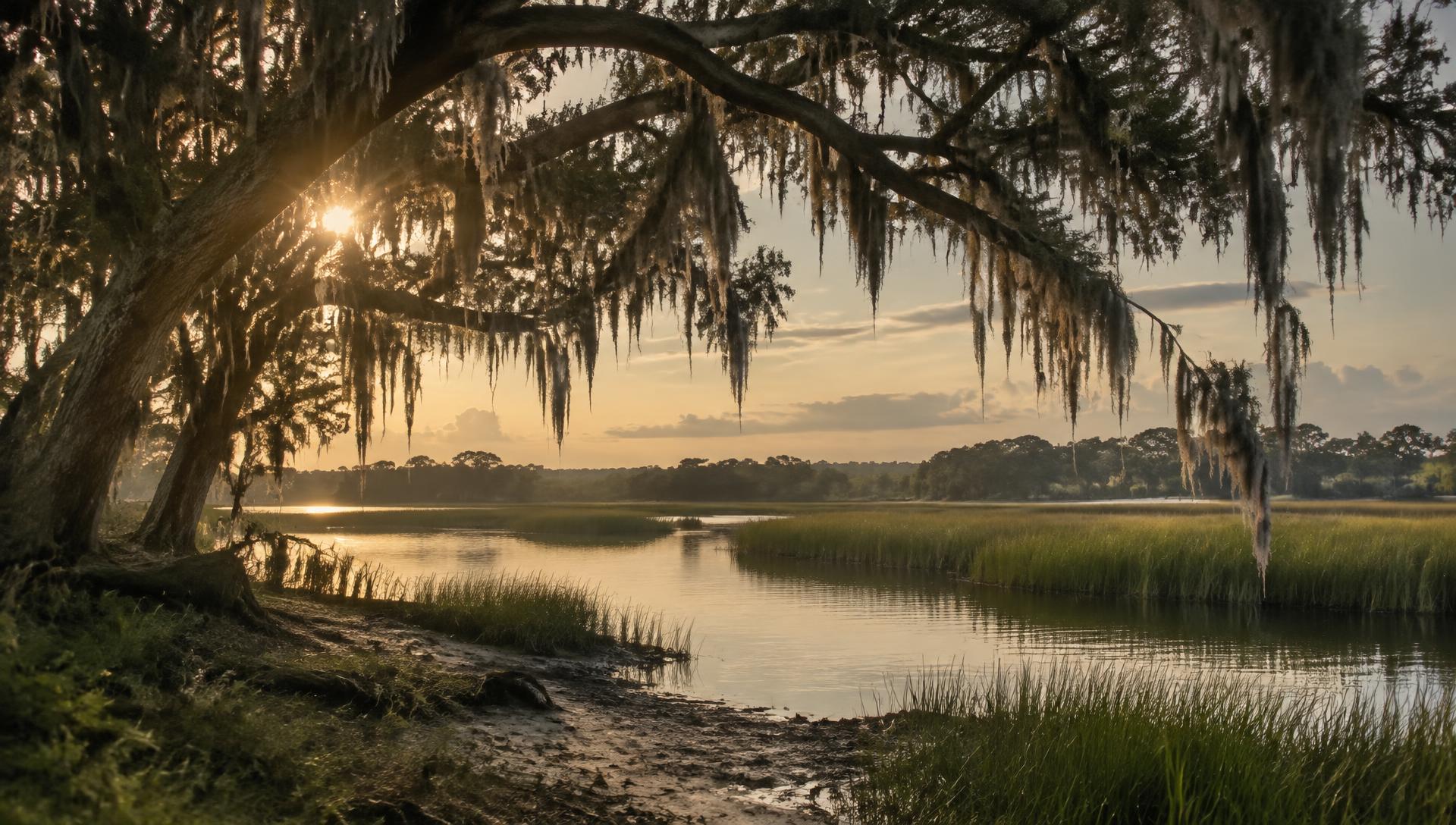 Late afternoon light over a Lowcountry tidal creek